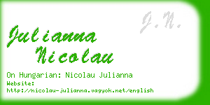 julianna nicolau business card